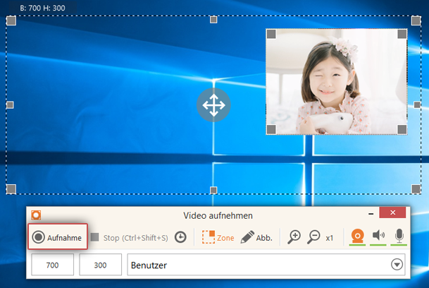 Webcam Aufnahme starten Webcam Aufnahme starten